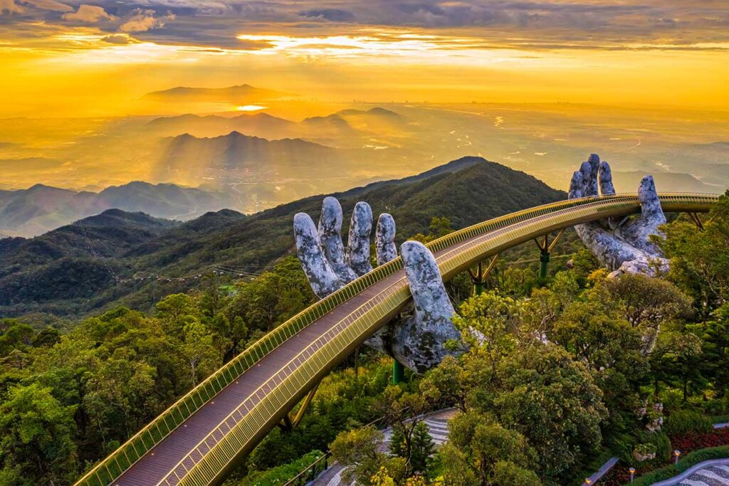Die goldene Brücke Vietnams