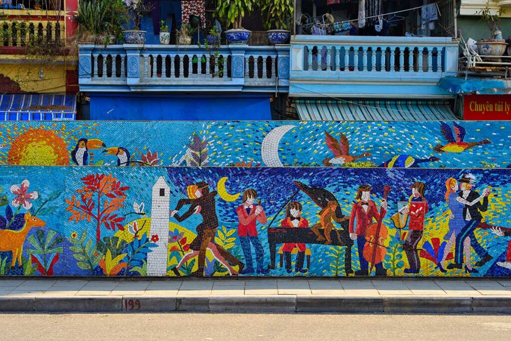 Hanoi Keramikmosaik-Mural