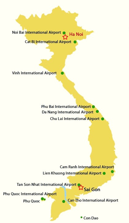 Internationale Flughäfen in Vietnam