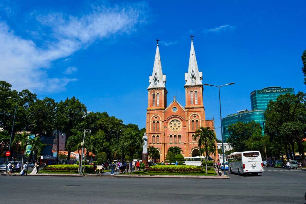 Kathedrale Notre-Dame von Saigon in Ho-Chi-Minh-Stadt