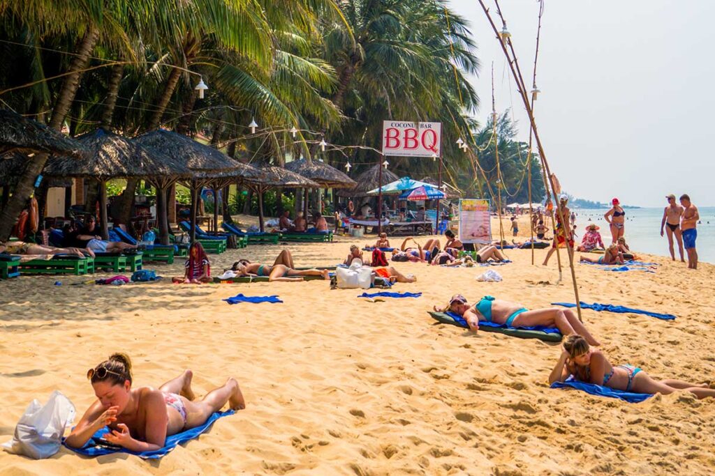 BBQ-Schild am Long Beach von Phu Quoc