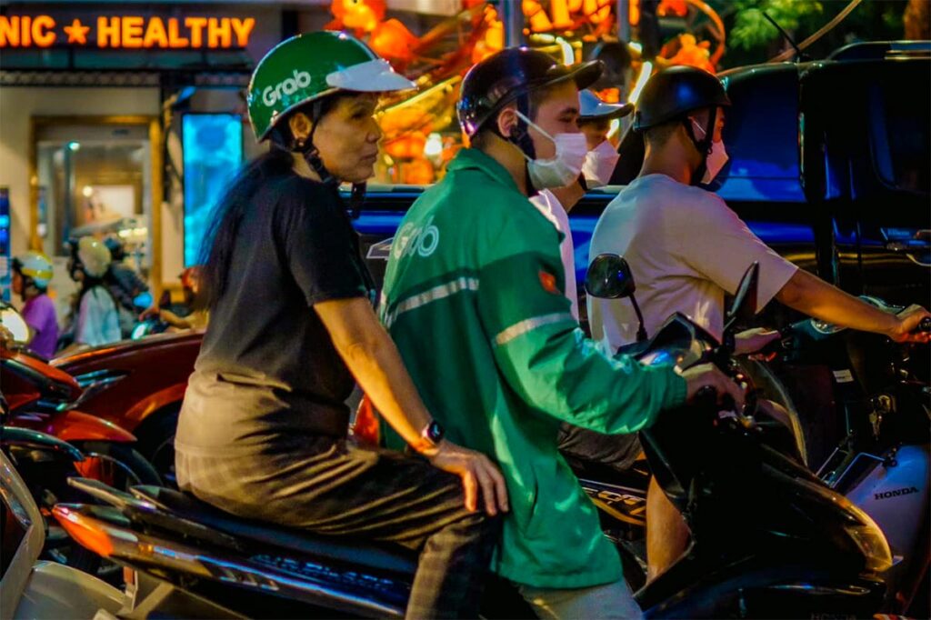 Motorradtaxi in Vietnam