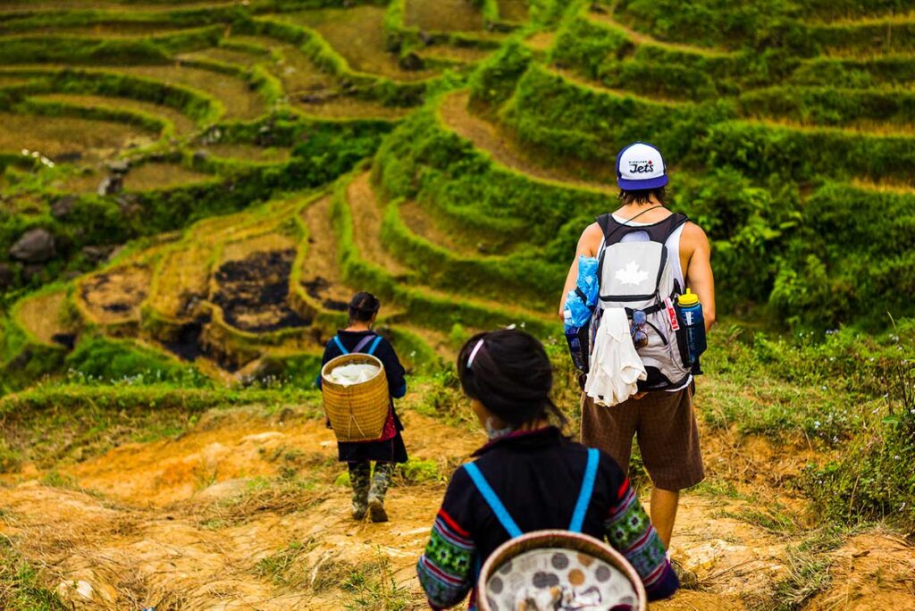 Trekking in Sapa mit ethnischen Minderheiten und Reisfeldern