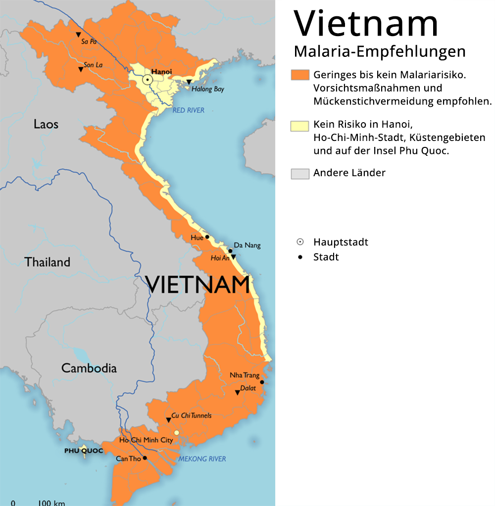 Vietnam Malaria Karte