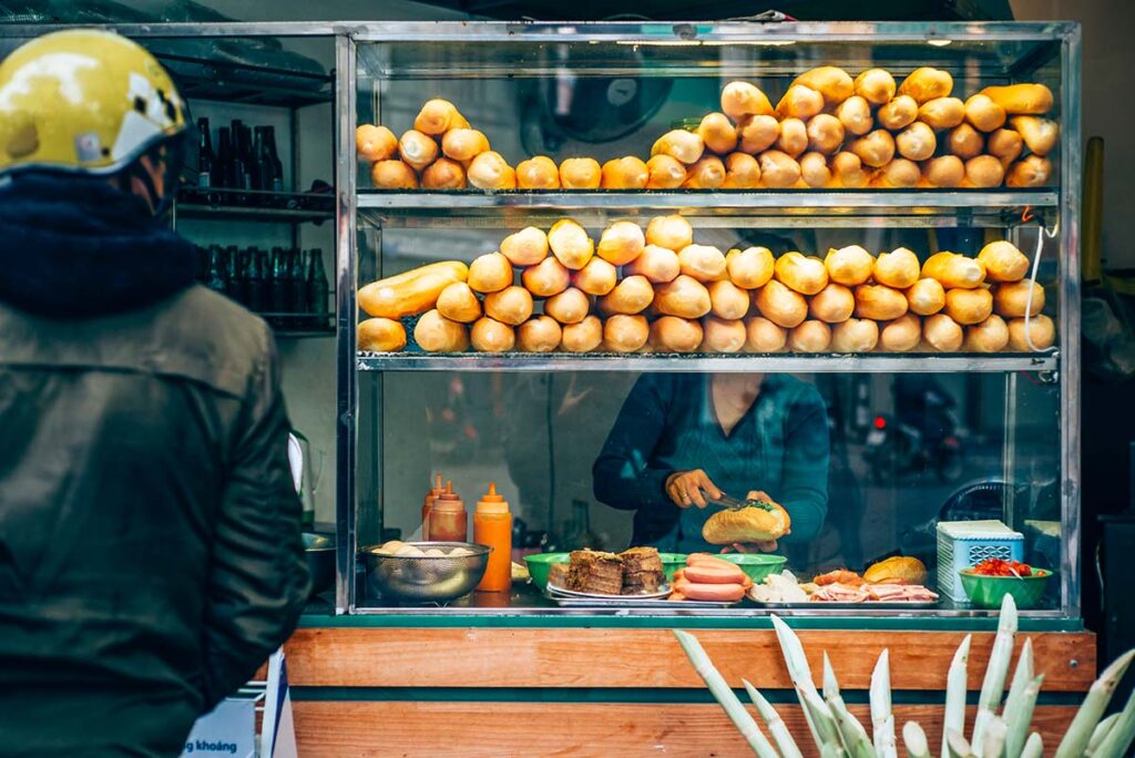 Banh Mi streetfood in Vietnam