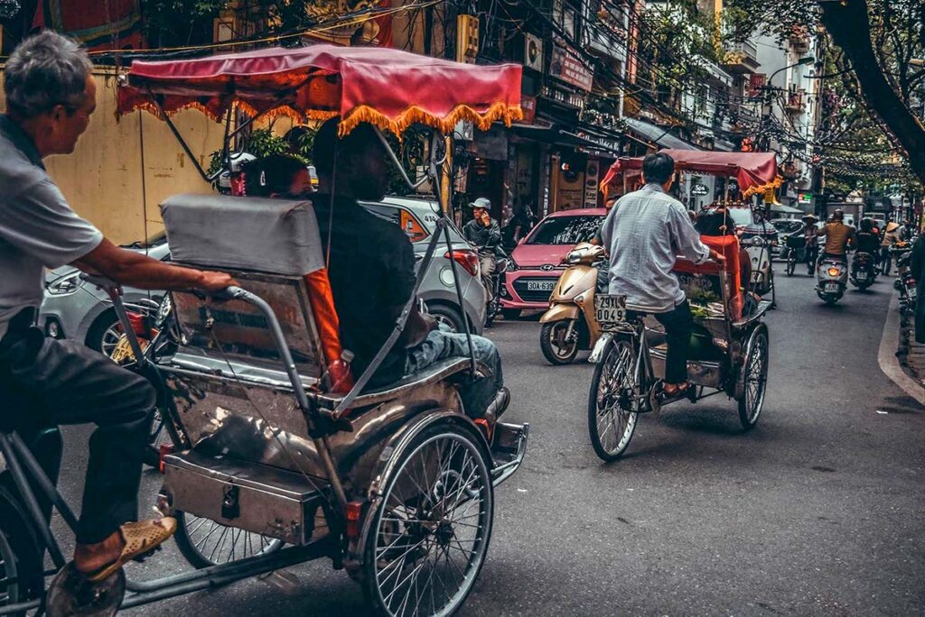 Cyclo in Hanoi, Vietnam