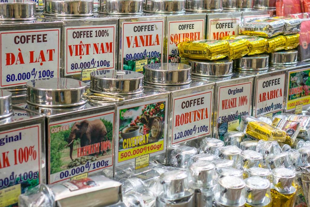 Vietnamesischer Kaffee, ein beliebtes Souvenir aus Vietnam