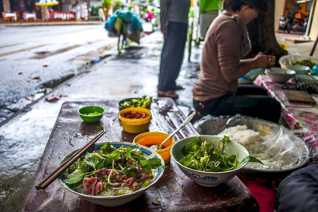 Pho streetfood in Vietnam