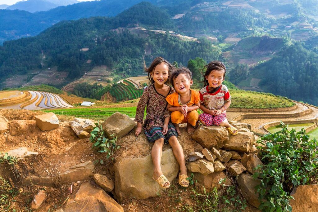 Vietnamesische Kinder in Sapa