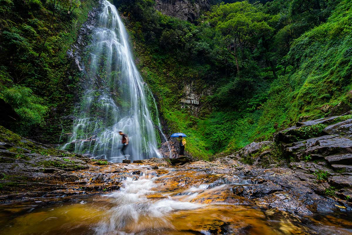 Der Love Waterfall (Liebeswasserfall) in Sapa