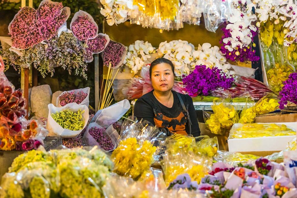 Quang Ba Blumenmarkt in Hanoi