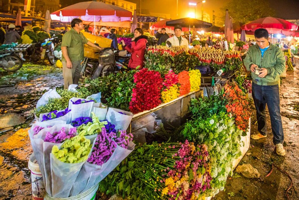 Quang Ba Blumenmarkt in Hanoi