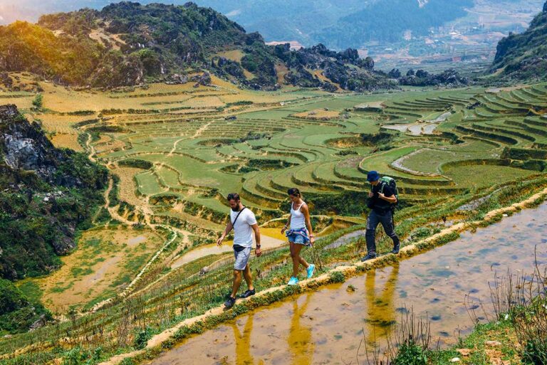 Trekking in Sapa durch die terrassenförmig angelegten Reisfelder