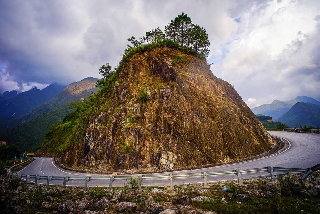 Die Straße hinauf zum Tram Ton Pass bei Sapa