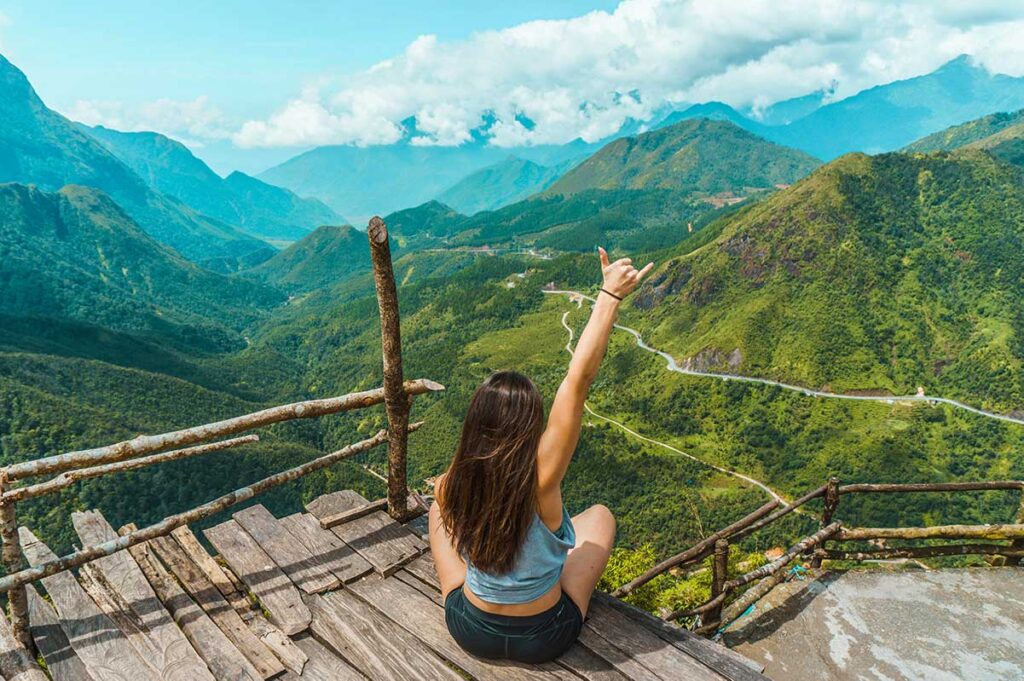 Aussichtspunkt auf dem Tram Ton Pass in Sapa