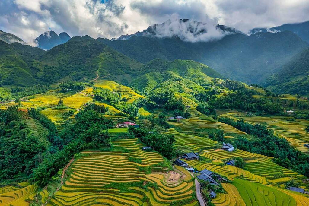die Reisfelder bei Y Linh Ho im Ta Van-Tal in der Nähe von Sapa