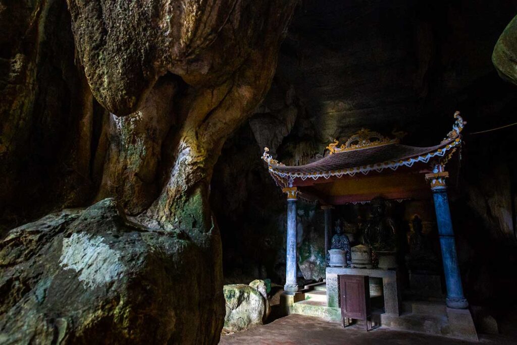 Temple is in the cave of the complex of Bich Dong