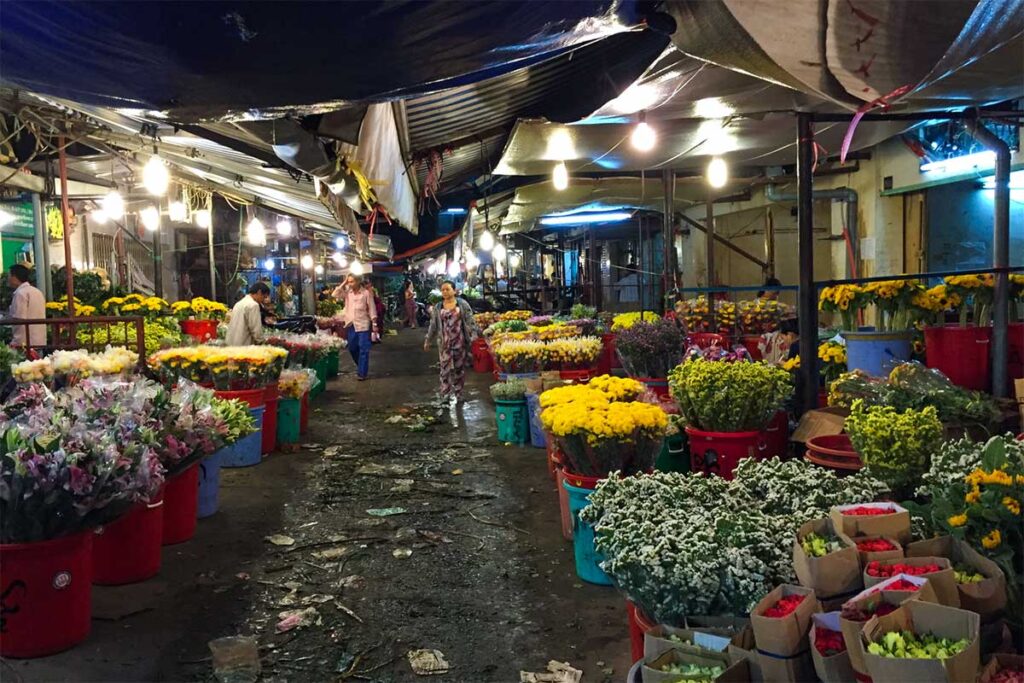 Ho Thi Ky Blumenmarkt in Ho Chi Minh Stadt