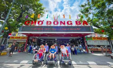 Eine Cyclo-Fahrt in Hue zum Dong Ba Markt